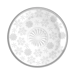 Altom Skleněný dezertní talíř Snowflakes 17,5 cm